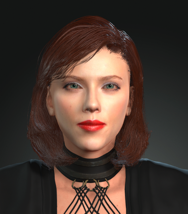3d character design for actor scarlett johansson 2 ready for animation with same animation in the ve Modèle 3D .c4d .max .obj .3ds .fbx .stl .blend 