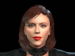3d character design for actor scarlett johansson 2 ready for animation with same animation in the ve Modèle 3D