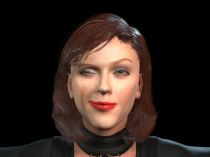 3d character design for actor scarlett johansson 2 ready for animation with same animation in the ve Modèle 3D