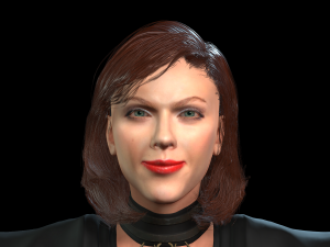 3d character design for actor scarlett johansson 2 ready for animation with same animation in the ve Modèle 3D