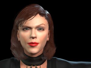 3d character design for actor scarlett johansson 2 ready for animation with same animation in the ve Modèle 3D