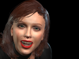 3d character design for actor scarlett johansson 2 ready for animation with same animation in the ve Modèle 3D