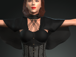 3d character design for actor scarlett johansson 2 ready for animation with same animation in the ve Modèle 3D