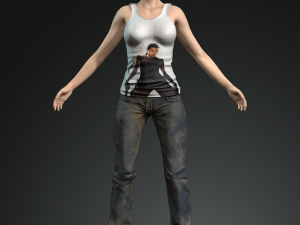 3d character design for actor angelina jolie arabic dancing ready for animation 3D Model