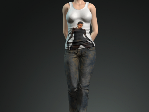 3d character design for actor angelina jolie arabic dancing ready for animation 3D Model