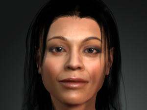 3d character design for actor zoe saldana ready for animation with same animation in the vew 3D Model
