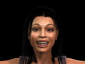 3d character design for actor zoe saldana ready for animation with same animation in the vew 3D Model