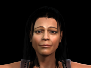 3d character design for actor zoe saldana ready for animation with same animation in the vew 3D Model
