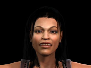 3d character design for actor zoe saldana ready for animation with same animation in the vew 3D Model