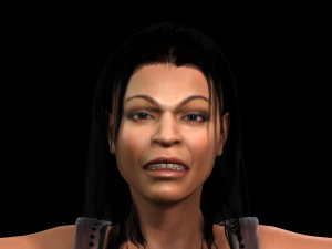3d character design for actor zoe saldana ready for animation with same animation in the vew 3D Model