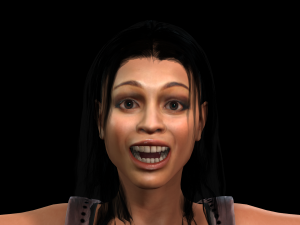 3d character design for actor zoe saldana ready for animation with same animation in the vew 3D Model