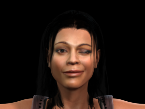 3d character design for actor zoe saldana ready for animation with same animation in the vew 3D Model