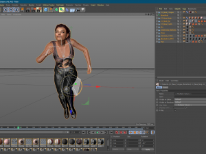 3d character design for actor zoe saldana ready for animation with same animation in the vew 3D Model