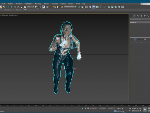 3d character design for actor zoe saldana ready for animation with same animation in the vew 3D Model