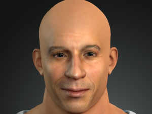 vin diesel 3d character design for actor ready for animation with same animation in the vew 3D Model