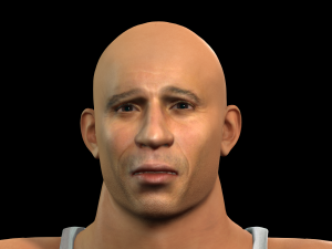 vin diesel 3d character design for actor ready for animation with same animation in the vew 3D 모델