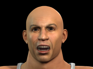 vin diesel 3d character design for actor ready for animation with same animation in the vew 3D 모델