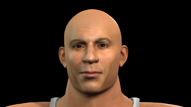 Vin Diesel 3d Character Design For Actor Ready For Animation With.