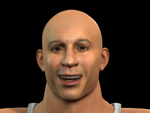 vin diesel 3d character design for actor ready for animation with same animation in the vew 3D 모델