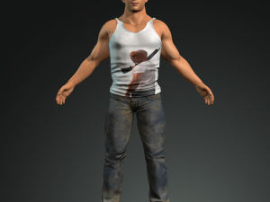 vin diesel 3d character design for actor ready for animation with same animation in the vew 3D 모델