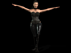 kim kardashian arabic dancing 3d character design ready for animation with arabic dancing 3D Model