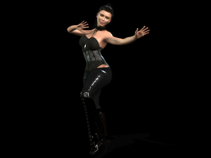 kim kardashian arabic dancing 3d character design ready for animation with arabic dancing 3D Model