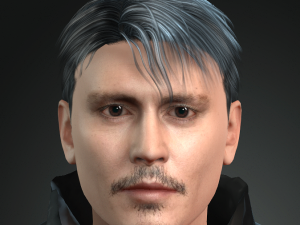 johnny depp 2 3d character design ready for animation with animation 3D 모델