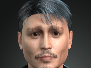 johnny depp 2 3d character design ready for animation with animation 3D 모델