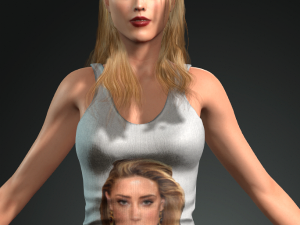 amber heard 3d character ready for animation Modèle 3D