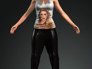 amber heard 3d character ready for animation Modèle 3D