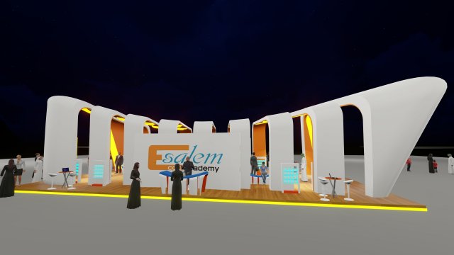 3d exhibition booth design 3D Модель .c4d .max .obj .3ds .fbx .stl .blend 
