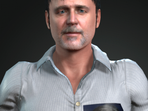russell crowe 3d character design ready for animation Modelo 3D