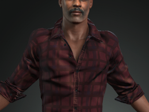 idris elba 3d character design ready for animation 3D Model