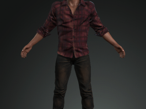 idris elba 3d character design ready for animation 3D Model