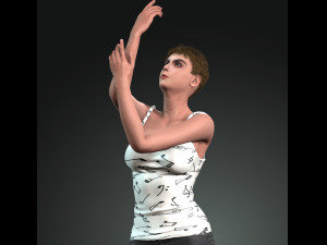 lady fighter 3d character design ready for animation 3D Model
