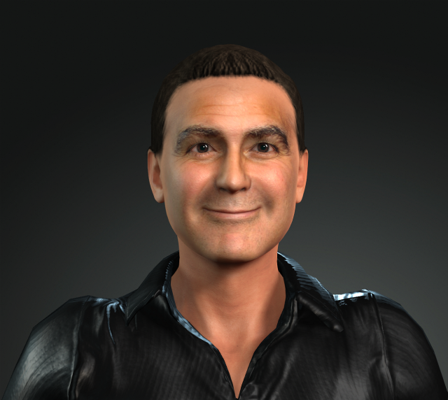 Singing men george clooney 3d character design ready for animation 3D Model .c4d .max .obj .3ds .fbx .stl .blend 