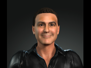 Singing men george clooney 3d character design ready for animation 3D Model