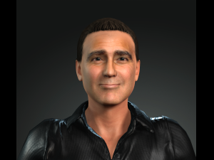 Singing men george clooney 3d character design ready for animation 3D Model