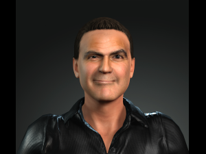 Singing men george clooney 3d character design ready for animation 3D Model