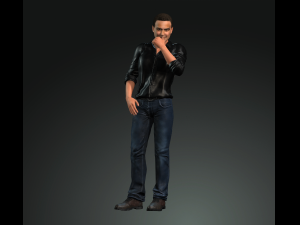 Singing men george clooney 3d character design ready for animation 3D Model