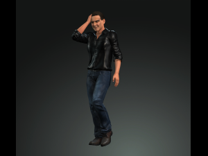 Singing men george clooney 3d character design ready for animation 3D Model