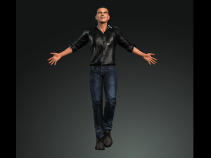Singing men george clooney 3d character design ready for animation 3D Model
