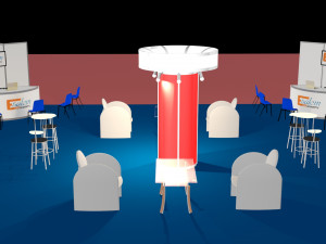 15x15 3d stand exhibition booth design system Modelo 3D