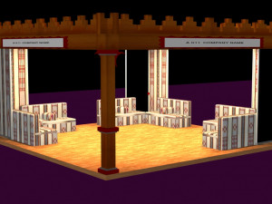 6x6 3d stand exhibition booth design system 3D Model