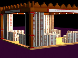6x6 3d stand exhibition booth design system Modello 3D