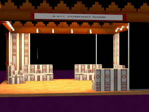 6x6 3d stand exhibition booth design system Modello 3D