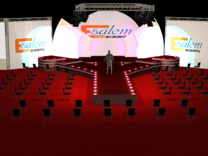 3d catwalk stage and truth background 3D Model