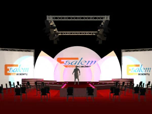 3d catwalk stage and truth background 3D Model