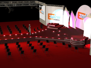 3d catwalk stage and truth background 3D Model