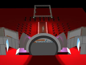 3d catwalk stage and truth background 3D Model